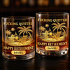 Custom Whiskey Glass - Personalized Retirement Gifts For Women, Men - Enjoy Your New Journey