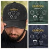 Custom Vintage Washed Denim Baseball Cap - Personalized Father's Day Gifts For Dad, Grandpa - This Grandpa Belongs To Us