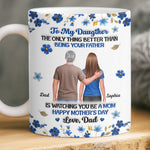 Custom 3D Inflated Effect Printed Mug - Personalized Mother's Day Birthday Gifts For Daughter - A Daughter Grown, A Father Proud