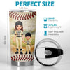Custom Tumbler - Personalized Mother's Day Birthday Gifts For Baseball Mom, Grandma - Sunshine, Ballfields And Baseball Mom Life