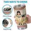 Custom Tumbler - Personalized Mother's Day Birthday Gifts For Baseball Mom, Grandma - Sunshine, Ballfields And Baseball Mom Life