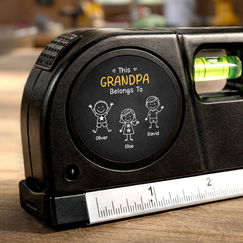 Custom Laser Level Tool - Personalized Father's Day Birthday Gifts For Dad, Grandpa - A Lifetime Of Love And Guidance