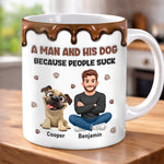 Custom 3D Inflated Effect Printed Mug - Personalized Father's Day Birthday Gifts For Dog Lovers, Dog Dad - Forever Loved My Loyal Friend