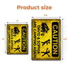 Custom Home Decor Metal Sign - Personalized Birthday Gifts For Campers - Camping Caution