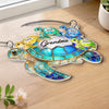 Custom Turtle Window Hanging Suncatcher Ornament - Personalized Mother's Day Birthday Gifts For Mom, Grandma - Carry Love Wherever You Go