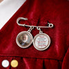 Custom Lapel Pin With Photo Charms - Personalized Memorial Sympathy Graduation Gifts For Him, Her - Carrying Your Love Across The Stage
