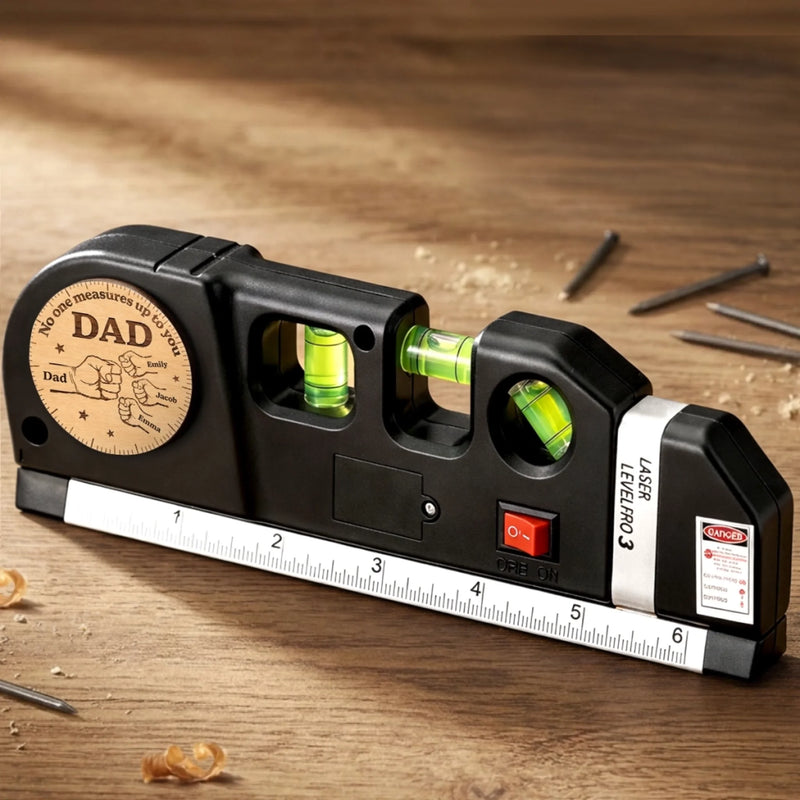 Custom Laser Level Tool - Personalized Father's Day Birthday Gifts For Dad, Grandpa - Crafting Moments With Precision