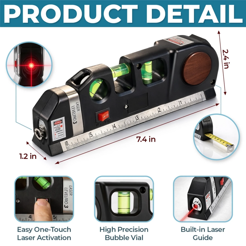 Custom Laser Level Tool - Personalized Father's Day Birthday Gifts For Dad, Grandpa - Crafting Moments With Precision
