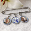 Custom Lapel Pin With Photo Charms - Personalized Memorial Sympathy Graduation Gifts For Him, Her - Carried Close To My Heart