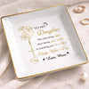 Custom Jewelry Dish - Personalized Mother's Day Birthday Gifts For Daughter - A Graceful Keepsake For Her Story