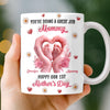 Custom 3D Inflated Effect Printed Mug - Personalized Mother's Day, Baby Shower, Gender Reveal Gifts For New Moms, Wife, Daughter - Baby Love, Wrapped In Blush Tones