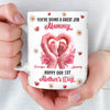 Custom 3D Inflated Effect Printed Mug - Personalized Mother's Day, Baby Shower, Gender Reveal Gifts For New Moms, Wife, Daughter - Baby Love, Wrapped In Blush Tones