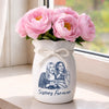 Custom Photo Flower Vase With Ribbon - Personalized Best Friend Birthday Gifts For Women, Besties, Sisters, BFF - The Best Snapshots Start With Sisters