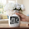 Custom Photo Flower Vase With Ribbon - Personalized Best Friend Birthday Gifts For Women, Besties, Sisters, BFF - We’re Besties Because No One Else Can Handle Us