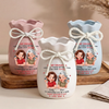 Custom Flower Vase With Ribbon - Personalized Mother's Day Birthday Gifts For Daughter - Daughter Then, Mama Now