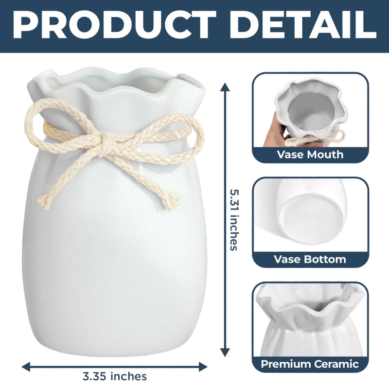 Custom Flower Vase With Ribbon - Personalized Mother's Day Birthday Gifts For Mom, Grandma - Every Bloom Belongs To Mommy