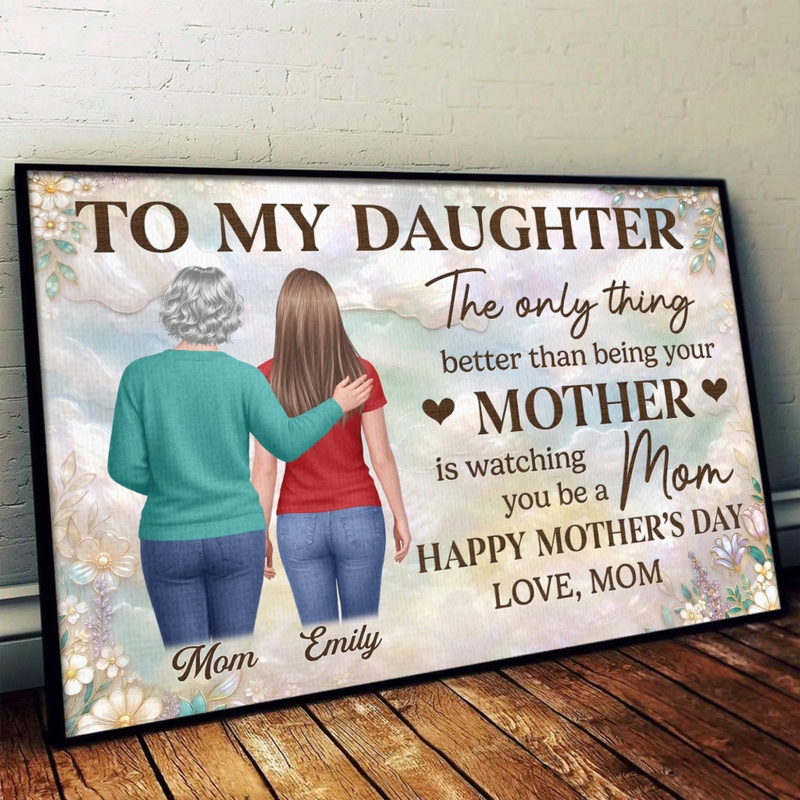 Custom Horizontal Poster - Personalized Mother's Day Birthday Gifts For Daughter - Always With You
