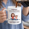 Custom Mug - Personalized Mother's Day, Baby Shower, Gender Reveal Gifts For New Moms, Wife, Daughter - Doing Mom Things Like A Boss