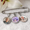 Custom Lapel Pin With Photo Charms - Personalized Memorial Sympathy Graduation Gifts For Him, Her - Carry Your Love With Me