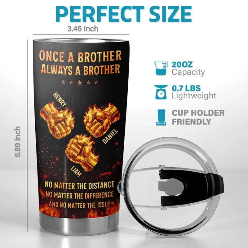 Custom Tumbler - Personalized Birthday Gifts For Brother - Brothers Through Every Season
