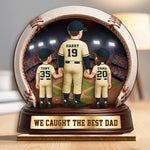 Custom 2-Layered Wooden Plaque - Personalized Father's Day Birthday Gifts For Dad, Grandpa - Your Love Shaped My World