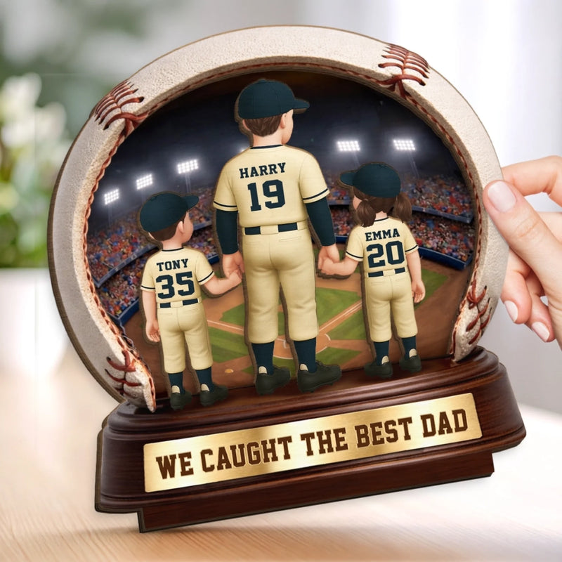 Custom 2-Layered Wooden Plaque - Personalized Father's Day Birthday Gifts For Dad, Grandpa - Your Love Shaped My World