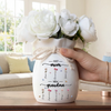 Custom Flower Vase With Ribbon - Personalized Mother's Day Birthday Gifts For Mom, Grandma - A Garden Grown From Her Heart