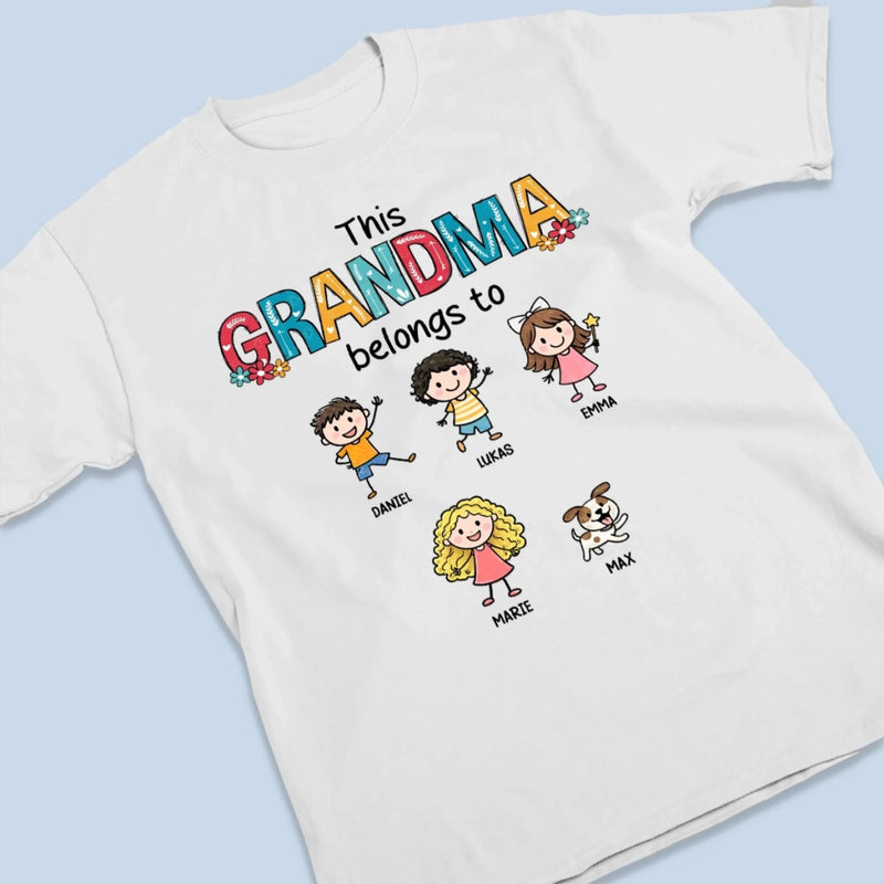 Custom Unisex T-shirt, Premium T-shirt, Hoodie - Personalized Mother's Day Birthday Gifts For Mom, Grandma - Official Grandma Fan Club