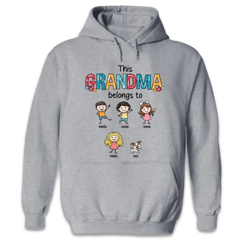 Custom Unisex T-shirt, Premium T-shirt, Hoodie - Personalized Mother's Day Birthday Gifts For Mom, Grandma - Official Grandma Fan Club