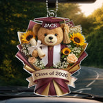 Custom Acrylic Car Ornament - Personalized Graduation Gifts For Him, Her - And So The Adventure Begins