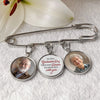Custom Lapel Pin With Photo Charms - Personalized Memorial Sympathy Graduation Gifts For Him, Her - Graduating With You In My Heart