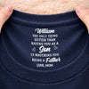 Custom Inside Neck Print T-Shirt - Personalized Birthday Gifts For Son, Daughter - Born To Shine
