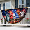 Custom Non-Pleated Fan Flag -  Personalized America 250th Anniversary Gifts For Mom, Dad, Brother, Sister, Kids - Welcome To Our American Home