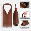Custom Leather Wine Bag - Personalized Funny Gifts For Best Friends, Family, Coworker, Work Bestie - Sip Happens