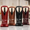 Custom Leather Wine Bag - Personalized Funny Gifts For Best Friends, Family, Coworker, Work Bestie - Sip Happens
