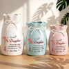 Custom Flower Vase With Ribbon - Personalized Mother's Day Birthday Gifts For Daughter - My Little Girl, Now A Loving Mom