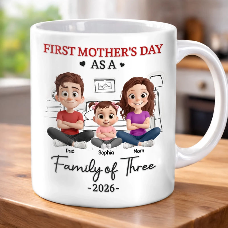 Custom Mug - Personalized Mother's Day Birthday Gifts For New Moms, Wife, Daughter - Her First Mother’s Day, Their Sweetest Chapter