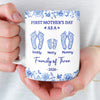 Custom Mug - Personalized Mother's Day, Baby Shower, Gender Reveal Gifts For New Moms, Wife, Daughter - Small Footprints That Changed Everything