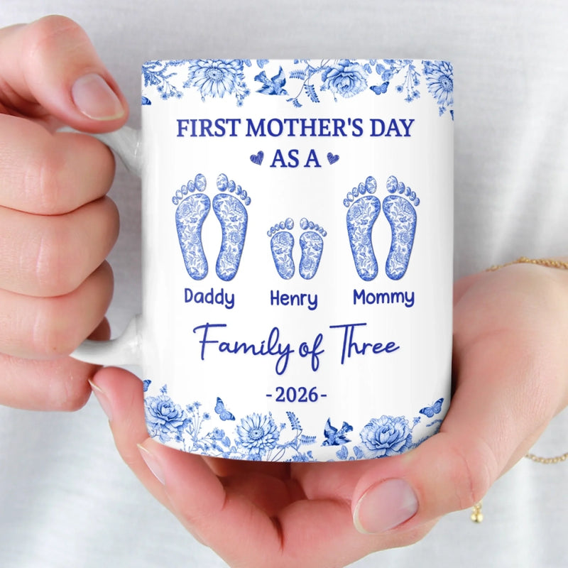 Custom Mug - Personalized Mother's Day, Baby Shower, Gender Reveal Gifts For New Moms, Wife, Daughter - Small Footprints That Changed Everything