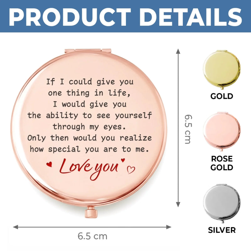 Custom Compact Mirror - Personalized Birthday Gifts For Daughter, Granddaughter - You Are My Heart