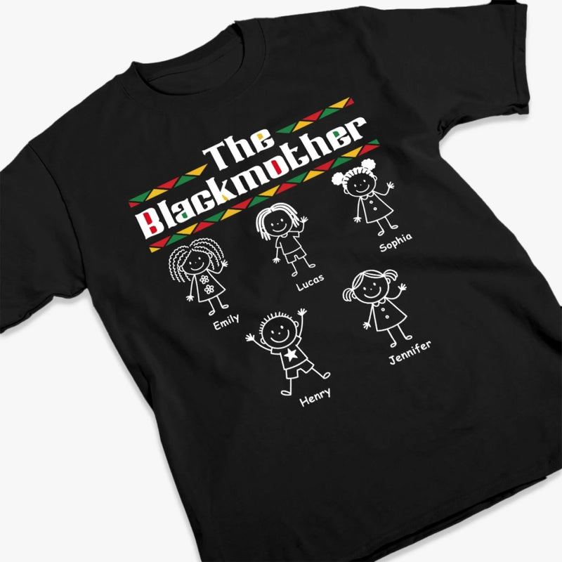 Custom Unisex T-shirt, Premium T-shirt, Hoodie - Personalized Mother's Day Birthday Gifts For Mom, Grandma - Black Mother, Beautiful Legacy