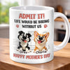 Custom 3D Inflated Effect Printed Mug - Personalized Mother's Day Birthday Gifts For Dog Lovers, Dog Dad And Mom - Mom’s Daily Dose Of Chaos