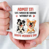 Custom 3D Inflated Effect Printed Mug - Personalized Mother's Day Birthday Gifts For Dog Lovers, Dog Dad And Mom - Mom’s Daily Dose Of Chaos