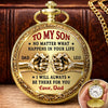 Custom Pocket Watch - Personalized Birthday Gifts For Son - My Son My Greatest Pride