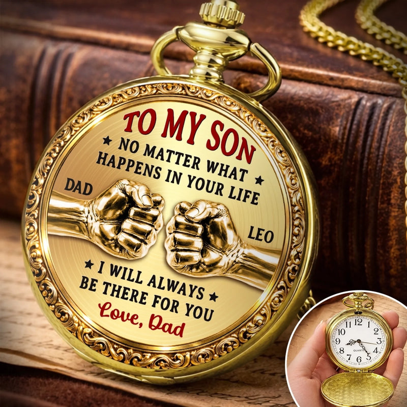 Custom Pocket Watch - Personalized Birthday Gifts For Son - My Son My Greatest Pride