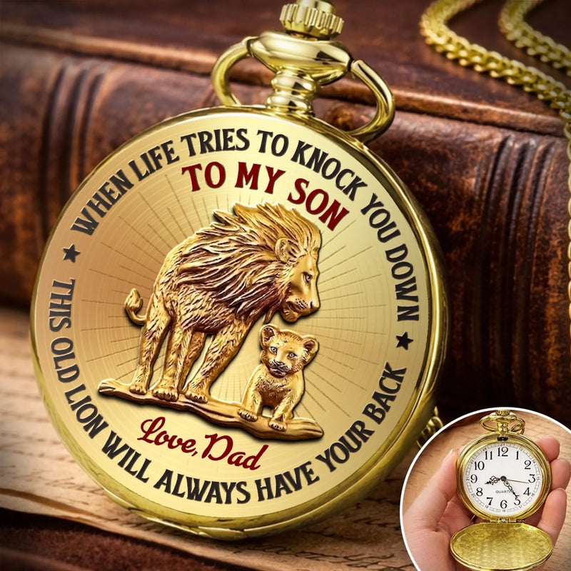 Custom Pocket Watch - Personalized Birthday Gifts For Son - You Are My Strength