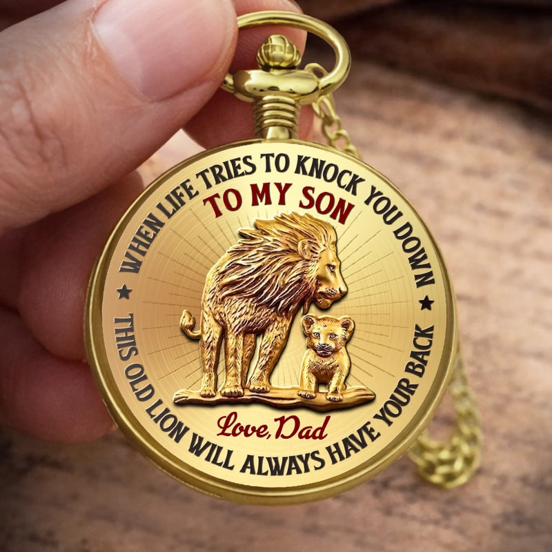 Custom Pocket Watch - Personalized Birthday Gifts For Son - You Are My Strength