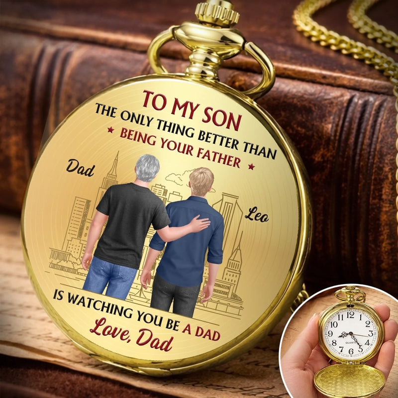 Custom Pocket Watch - Personalized Birthday Gifts For Son - My Boy My Forever Joy