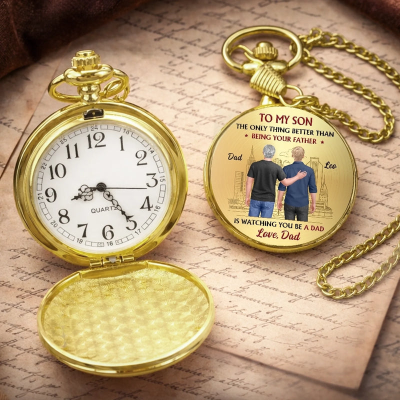 Custom Pocket Watch - Personalized Birthday Gifts For Son - My Boy My Forever Joy