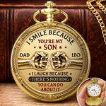 Custom Pocket Watch - Personalized Birthday Gifts For Son - Proud Of The Man You Are Becoming